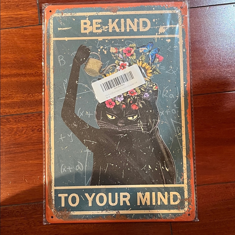 Be Kind to Your Mind Cat Decor New